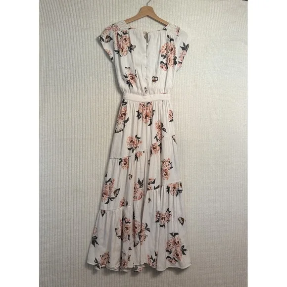 Free People All I Got Floral Maxi Dress in Ivory & Pink Size 2 Boho - Picture 2 of 15